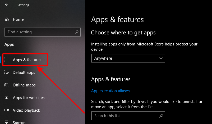 settings uninstall tarkov