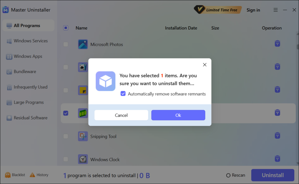 master uninstaller app uninstall
