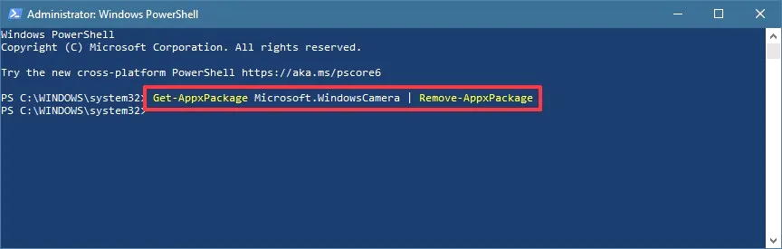 powershell uninstall app
