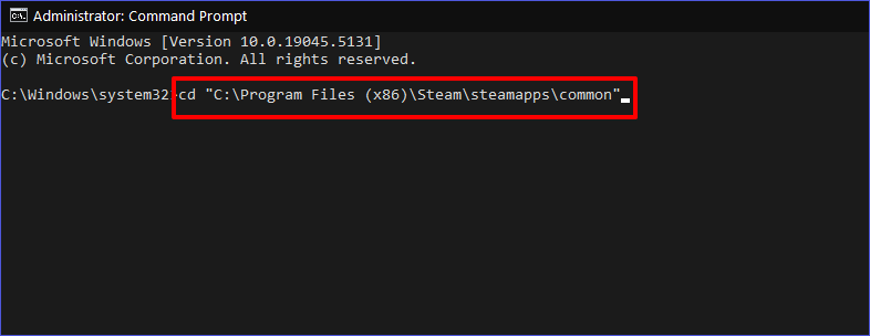 command prompt uninstall steam game