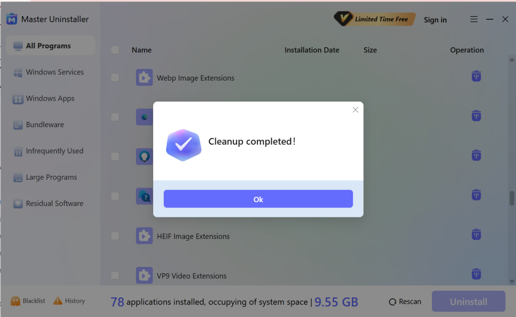 complete delete with no leftover files