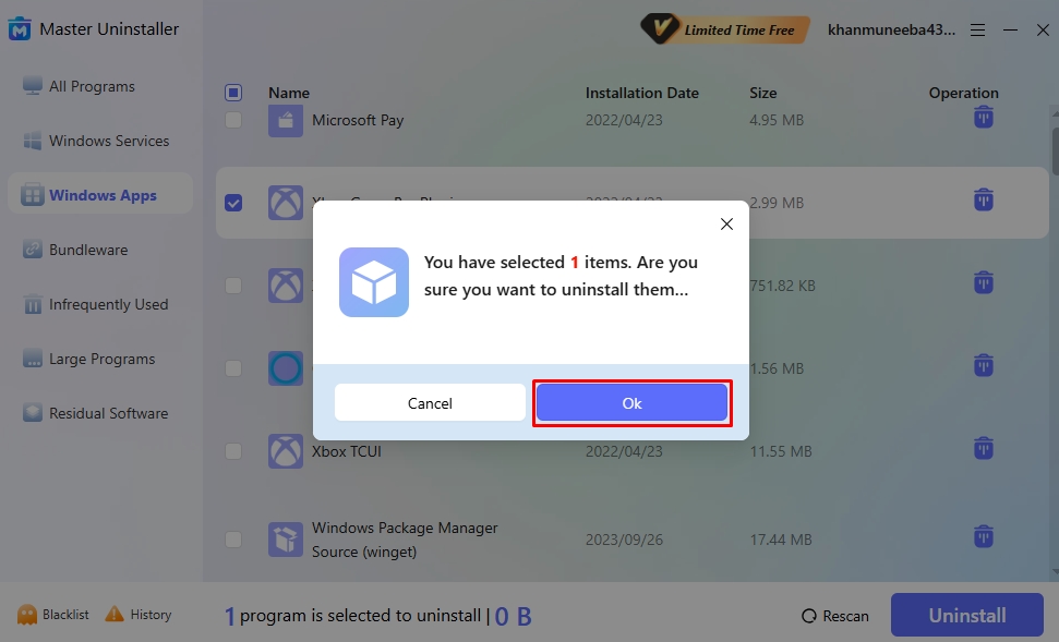 disk 100 usage uninstall apps