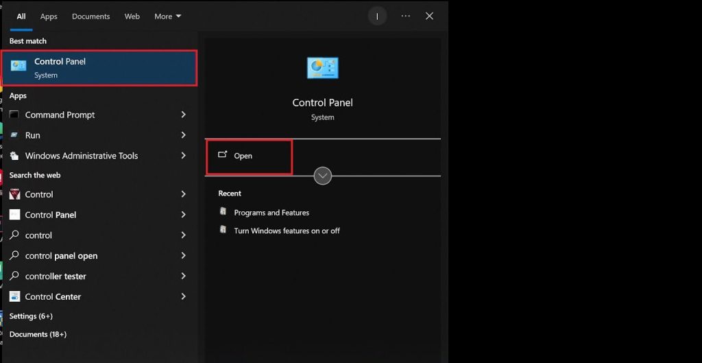 control panel hyper v