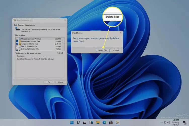 Delete files