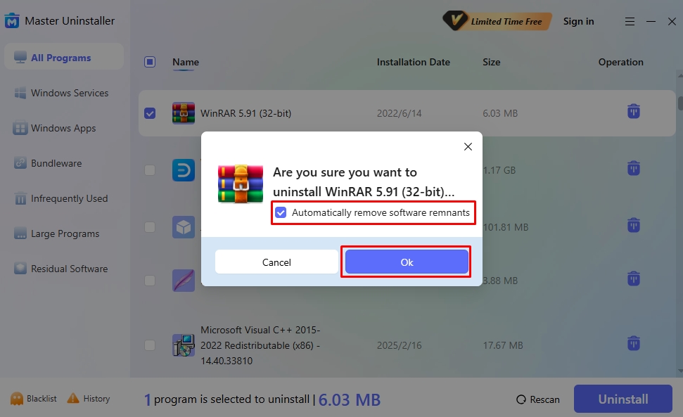 delete installed programs windows 10