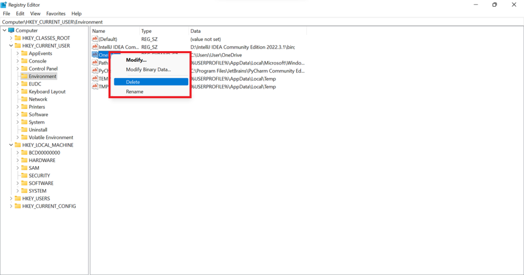 delete startup program from windows registry