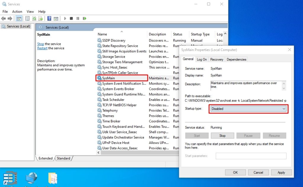 disk 100 usage fix