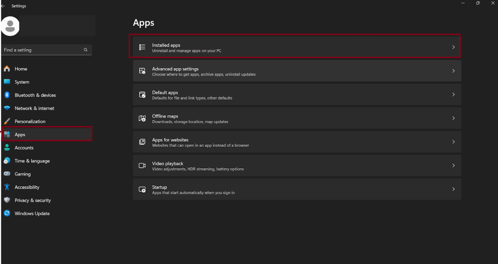 installed apps uninstall valorant