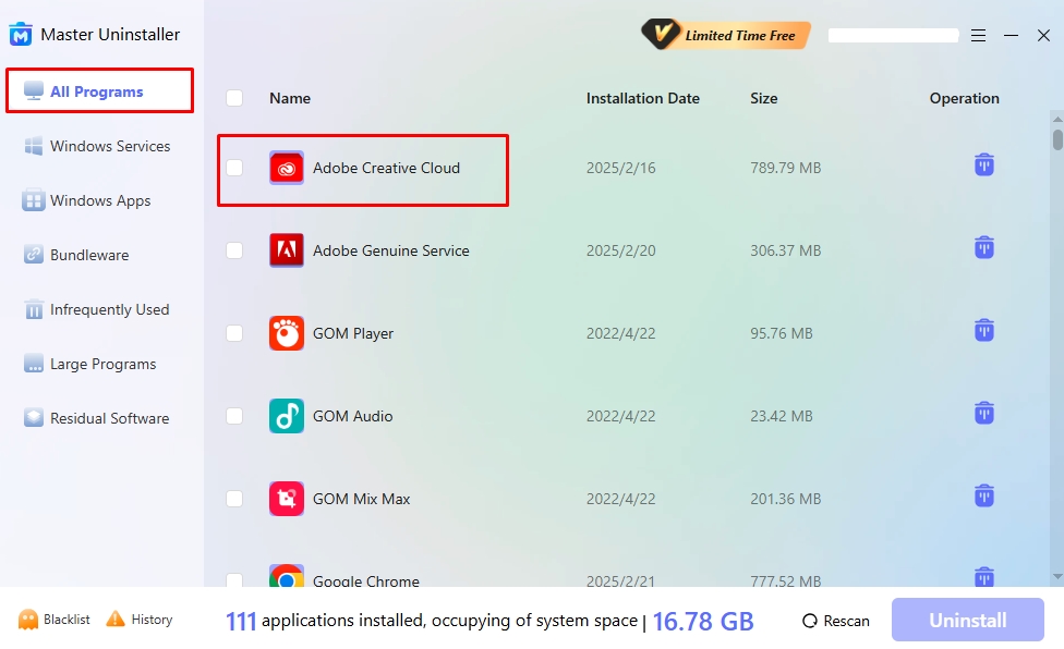 locate adobe creative cloud