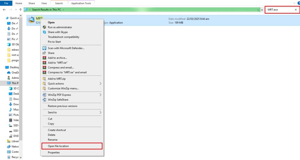 uninstall windows malicious removal tool
