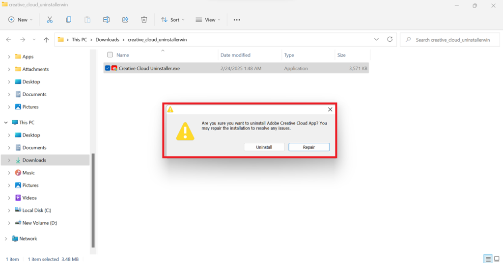 remove adobe creative cloud using uninstaller
