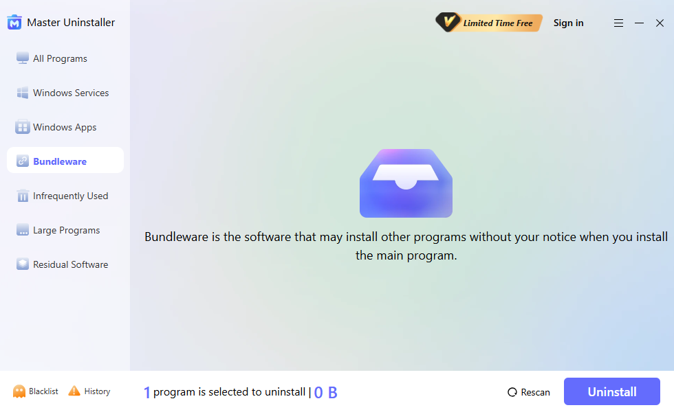 remove bundleware