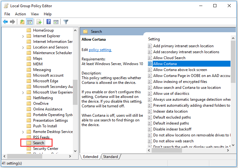 Allow Cortana group file