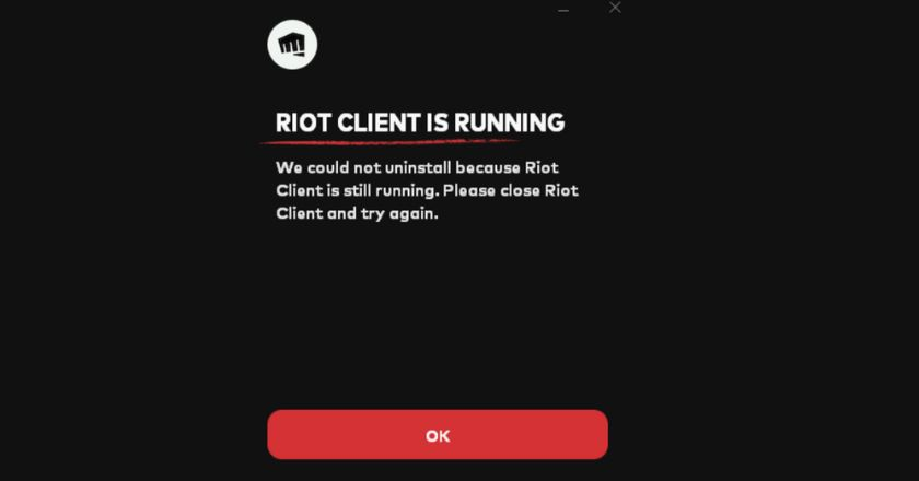 riot client error uninstall valorant