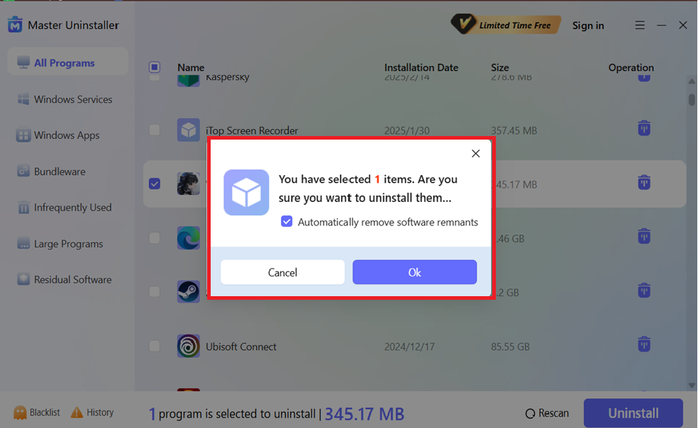 uninstall wuthering waves via master uninstaller