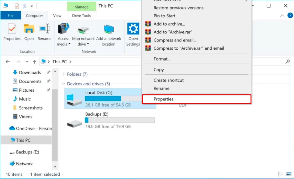 solve 100 percent disk usage